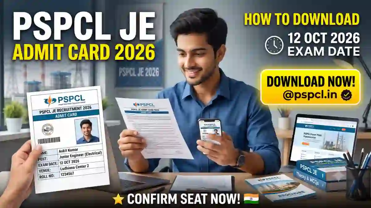 PSPCL JE Admit Card 2026