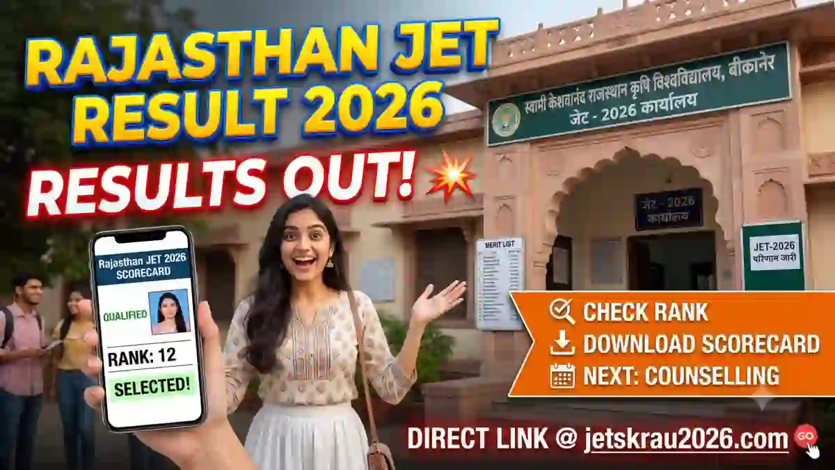 Rajasthan JET Result 2026 Released