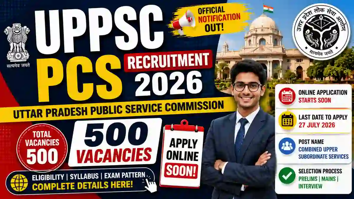UPPSC PCS Recruitment 2026