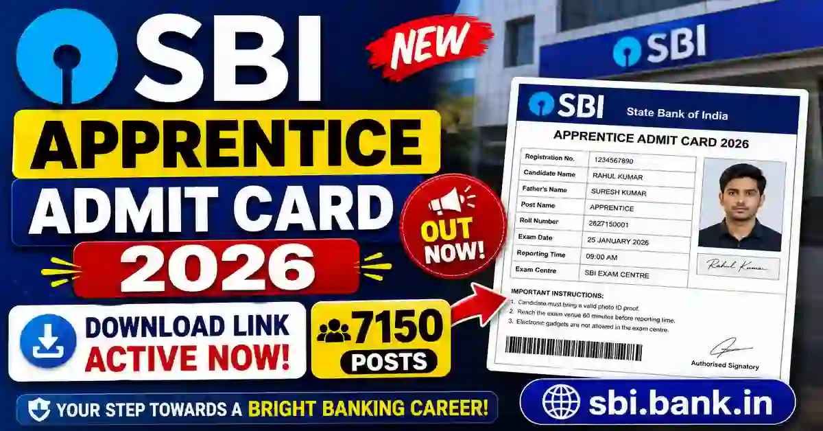 SBI Apprentice Admit Card 2026