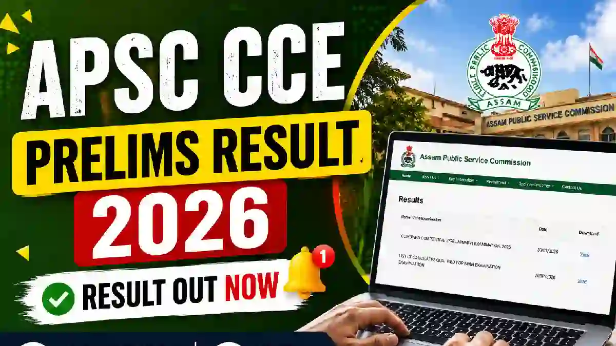APSC CCE Prelims Result 2026