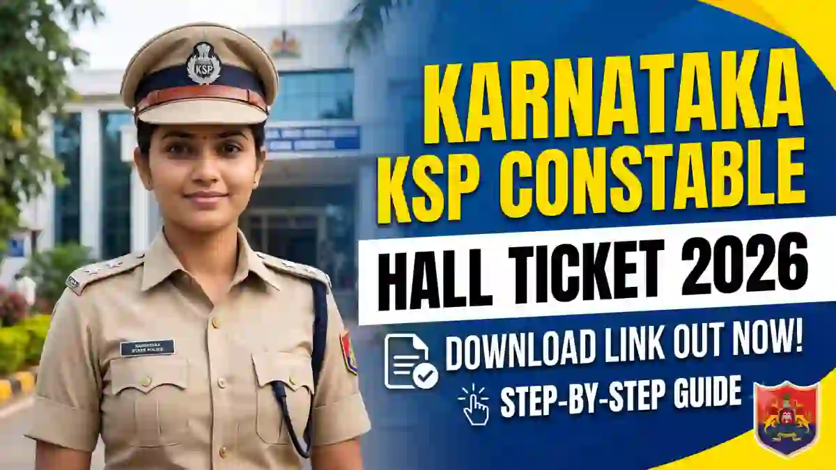 Karnataka KSP Constable Hall Ticket 2026