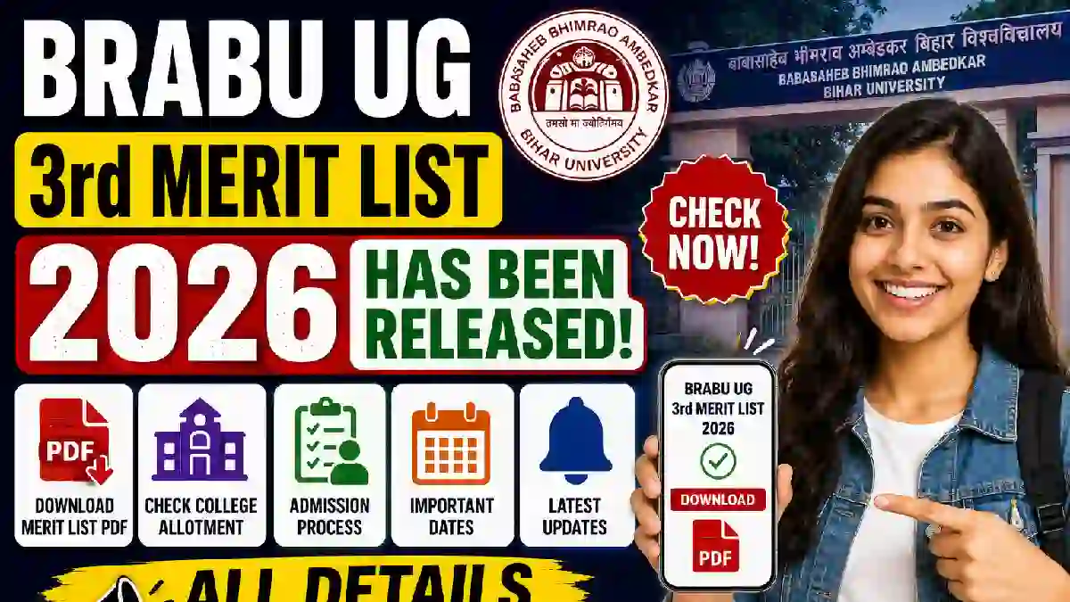 BRABU UG 3rd Merit List 2026