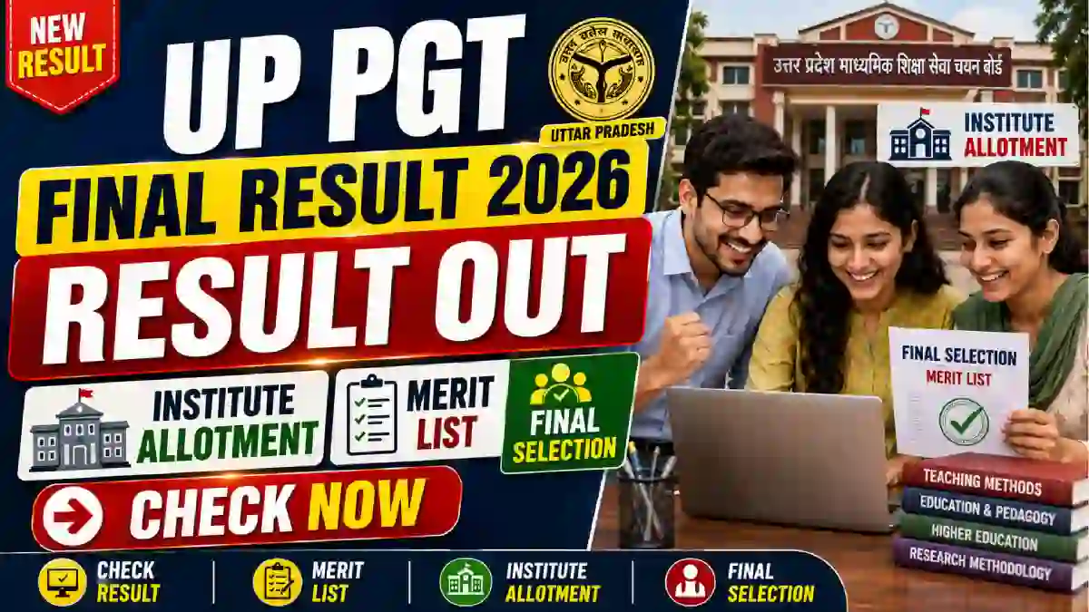 UP PGT Final Result 2026